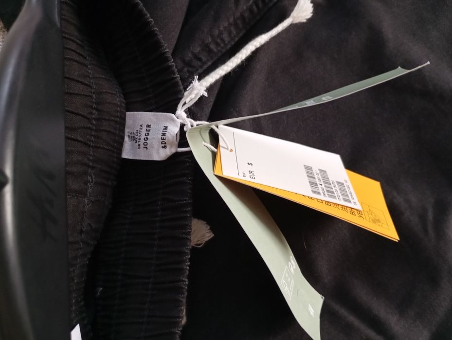 H&M S-M wygodne NOWE elastyczne spodnie joggersy czarne