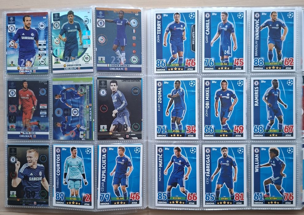 Karty piłkarskie Chelsea panini topps match attax fifa 365