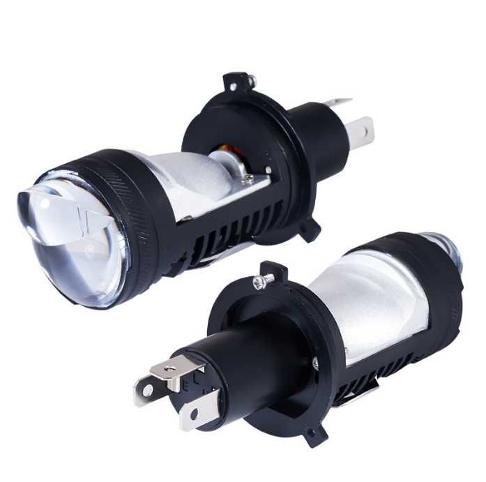 Светодиодные мини линзы A7D H4 , Led лампы Цена комплекта