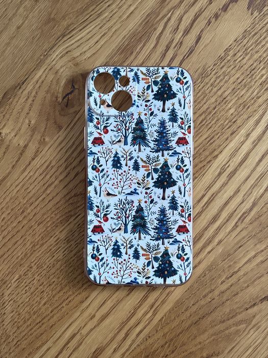 Защитный чехол для iPhone 15 Plus новогодний прозрачный бампер