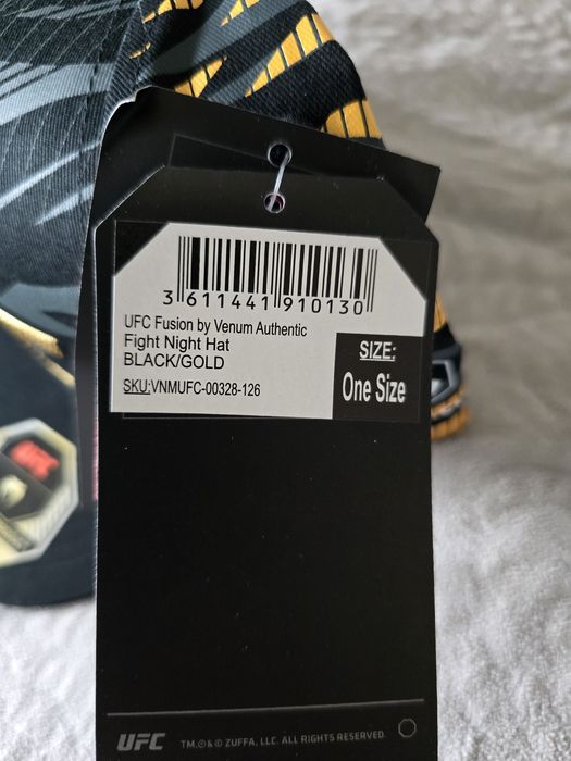 Czapeczka UFC Fusion by Venum Authentic Fight Night Hat BLACK/GOLD