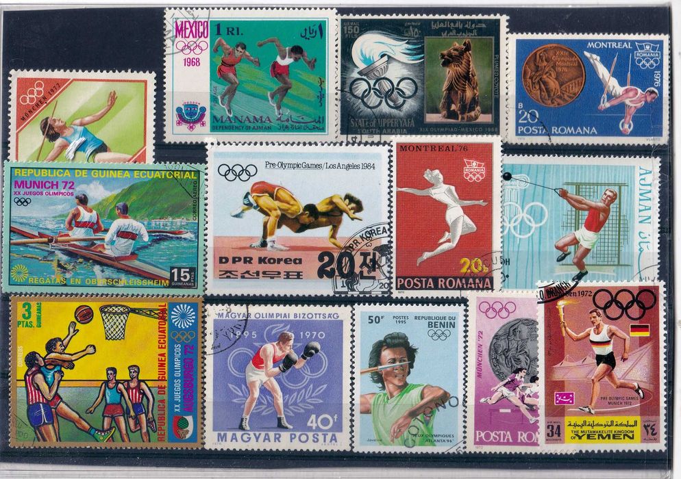 Selos (50) (Astronomia, Flores, Futebol, Jogos Olímpicos, Xadrez]