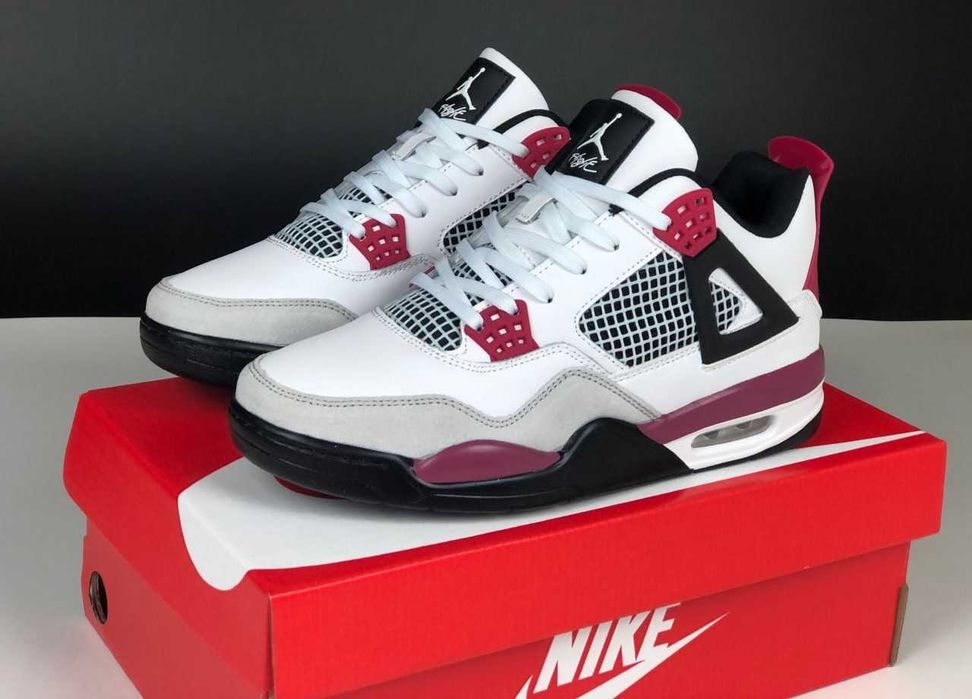 !SALE! Nike Air Jordan Retro 4 White Black 37 38 39 40 41 42 43 44 45