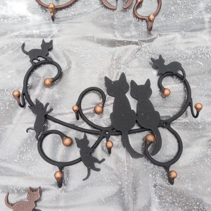 Ключниця з металу Павутина | Грибочки | Котики | Жабки