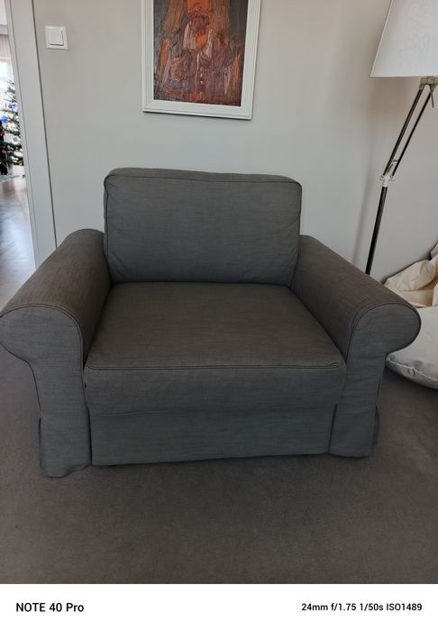 Fotel rozkładany IKEA  Backabro z funkcją spania.