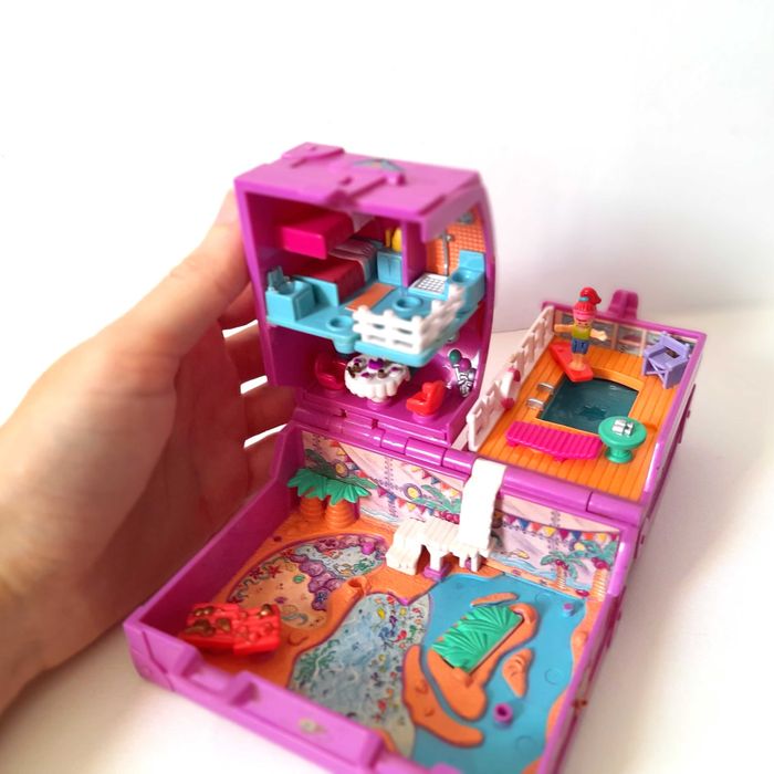 Polly Pocket Vintage Antiga Anos 90 1996 Surf n Swim Ilha do Tesouro