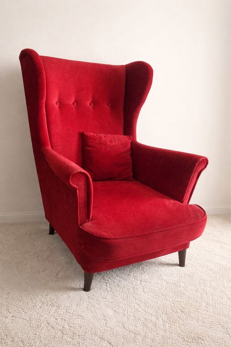 Fotel uszak czerwony . Stan bdb