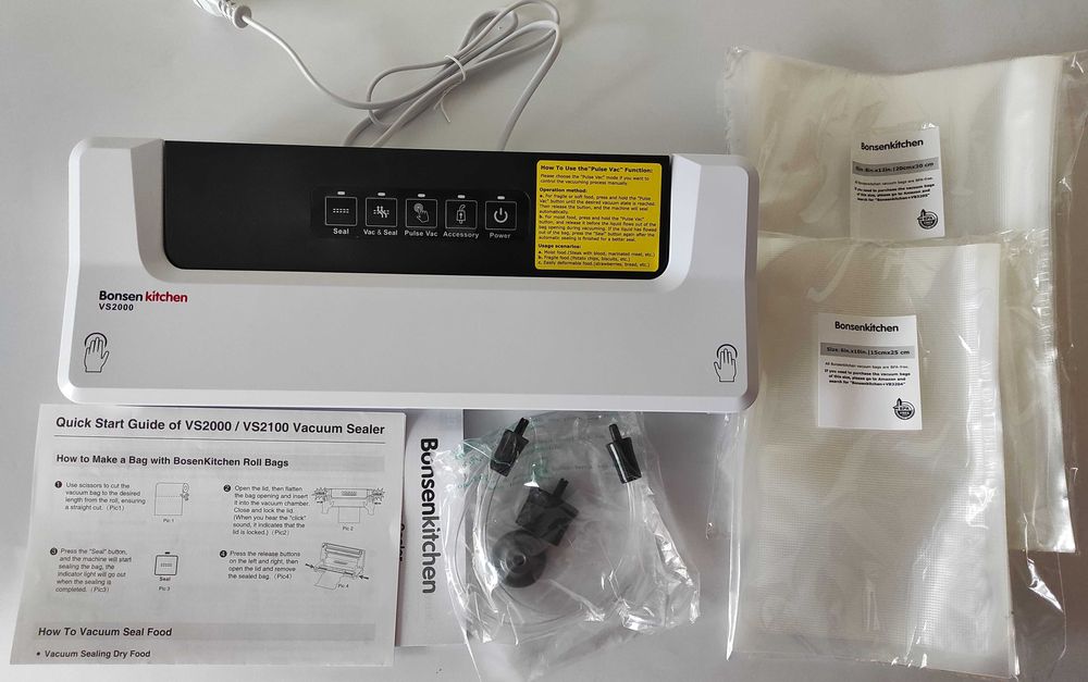 Zgrzewarka próżniowa Bonsenkitchen SV2000 plus worki