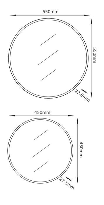 Zestaw 2 luster ściennych – 55 cm i 45 cm – nowe