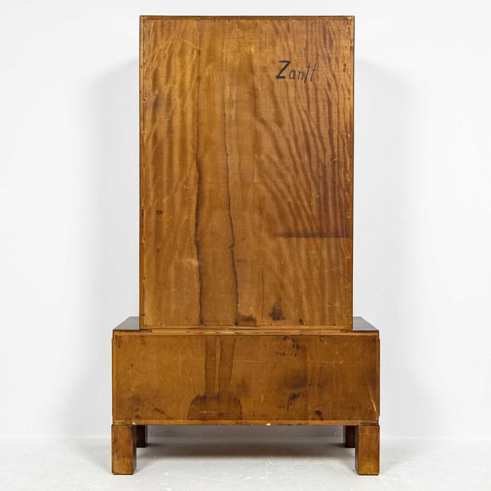 Serwantka Art Deco Lata 30-40 Po Renowacji Witryna Orzech Biblioteka