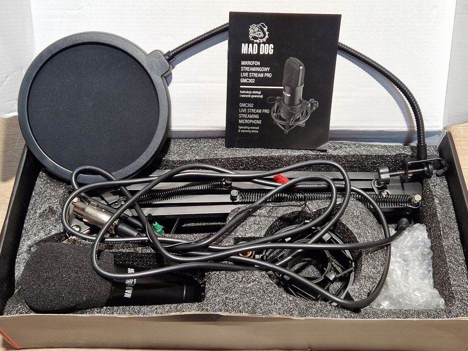 Mikrofon maddog gmc302 do komputera i nagrań studyjnych