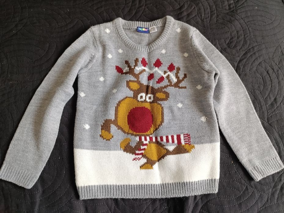 Новорічний різдвяний светр розмір 98-104 та 86-92 та 110