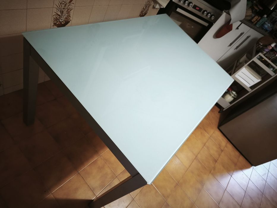 Mesa extensível vidro Metal