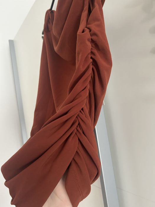 Top burgundowy rdzawy zara S/36