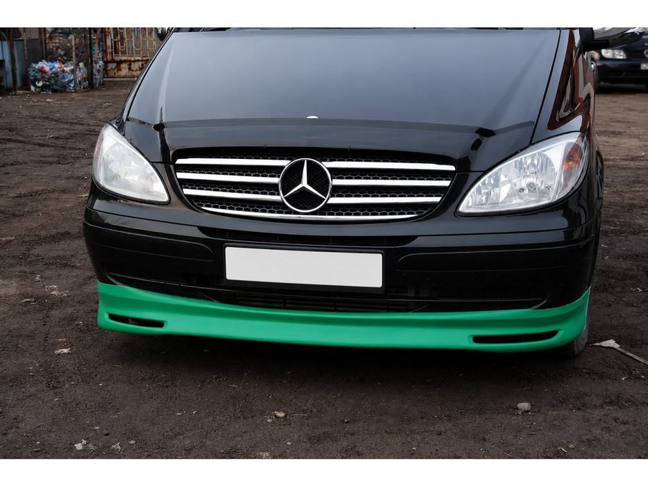 Mercedes Vito W639 2004-2014 рр. Накладка на бампер BRB V1 (під фарбування) 2004-2010 рік