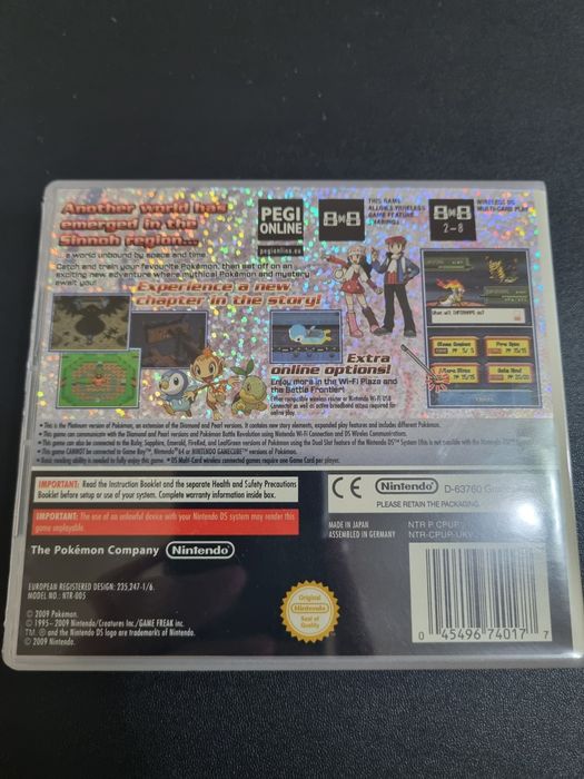 Jogo pokemon platinum Nintendo DS completo