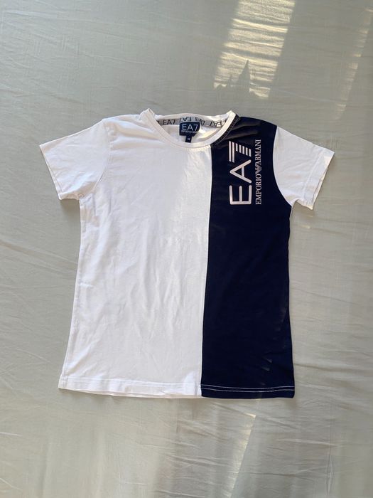 Жіноча футболка EA7 Emporio Armani чорно-біла з коротким рукавом