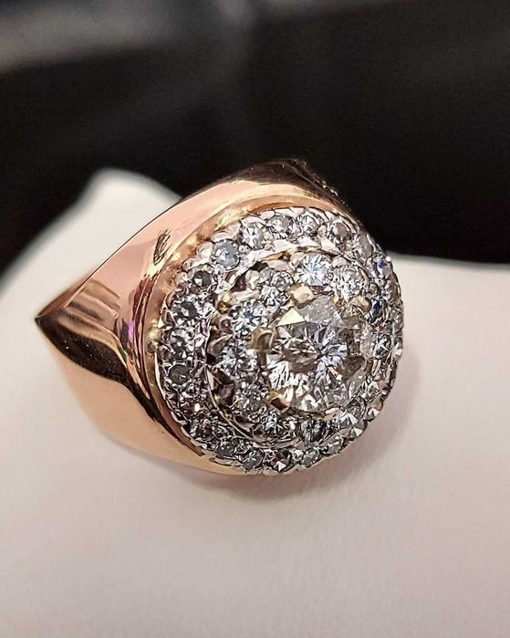 złoty pierścionek diamenty brylanty 1,96 ct