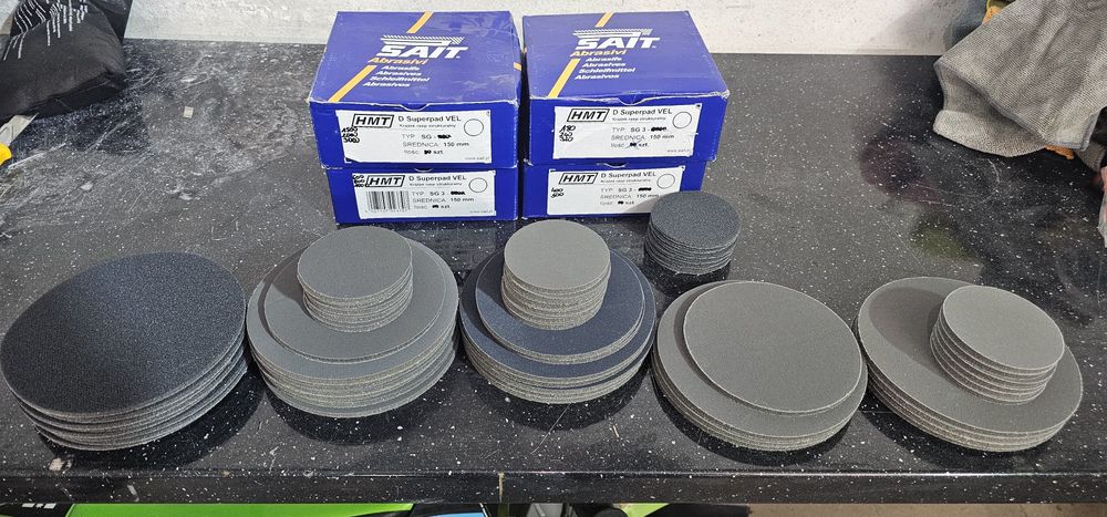 Rzep, krążek ścierny, papier ścierny na piance 3M , Trizact, Kovax