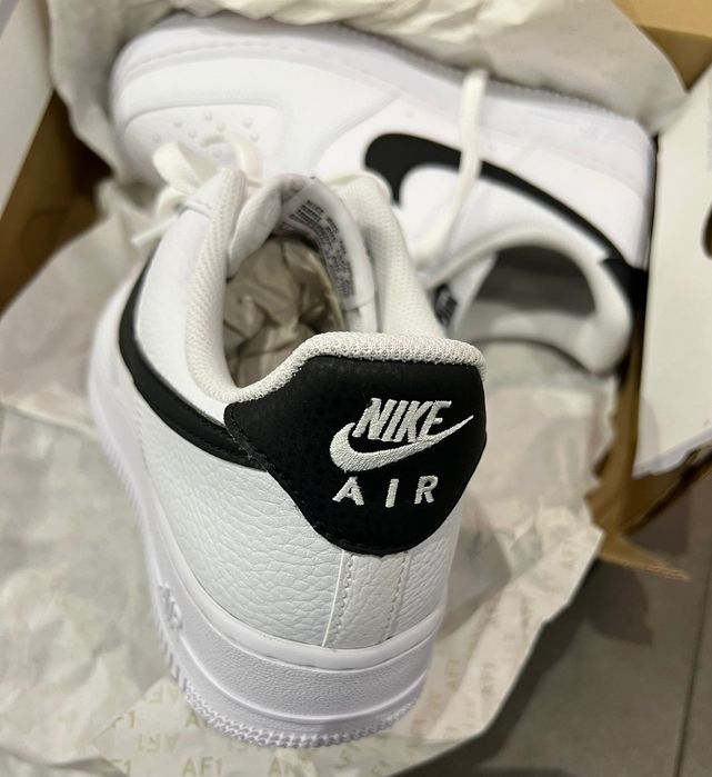 Nike air force 1 białe czarne  buty damskie 37 - PROMOCJA