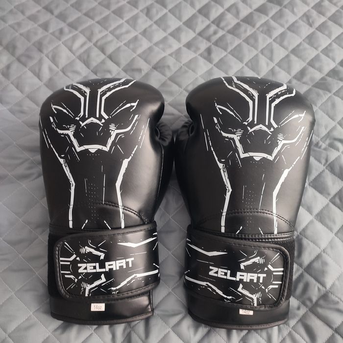 Боксерські рукавиці PU Zelart Pro (розмір 14oz, Чорні)