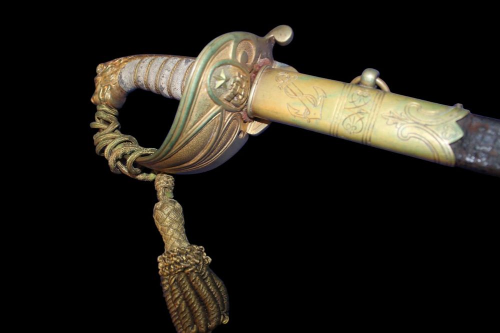 Espada Sabre de alto oficial da Marinha de guerra portuguesa