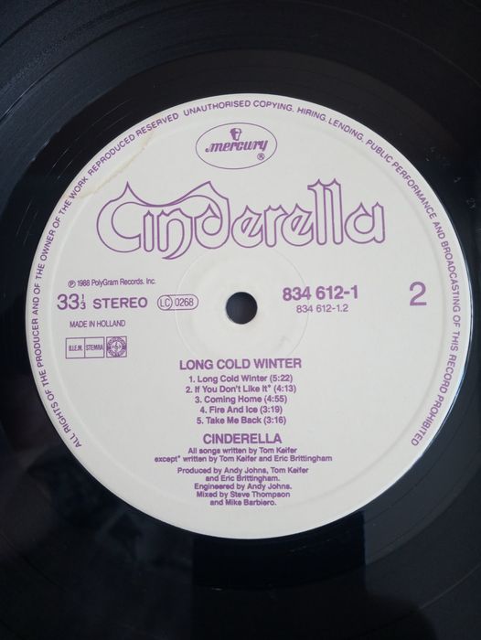 Cinderella-Long Cold Winter-LP-winyl,vinyl
