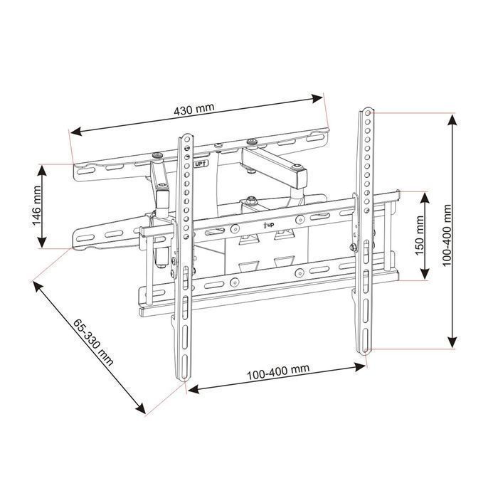 Wieszak na telewizor 32, 40, 50, 55 cali VESA uchwyt tv stojak UX150
