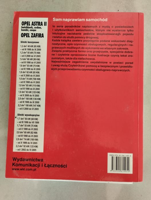 Książka "Sam naprawiam" Opel Astra