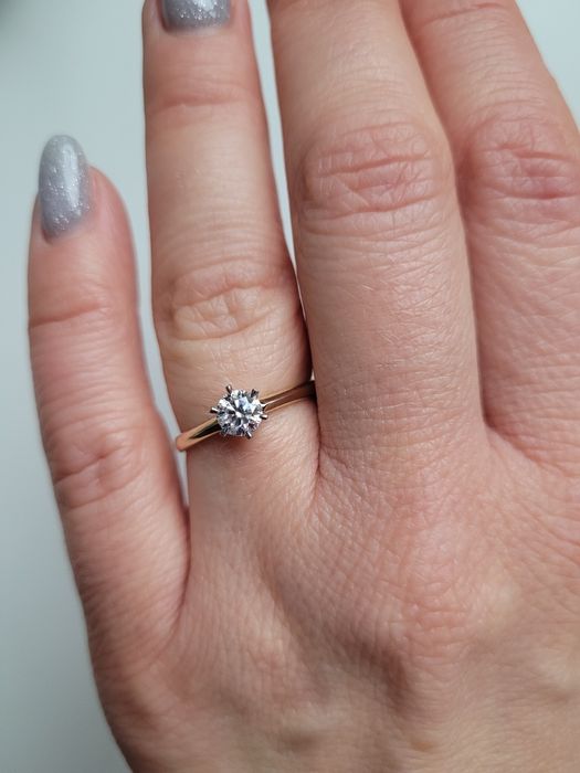 Pierścionek zaręczynowy z diamentem naturalnym 0.5ct!!!