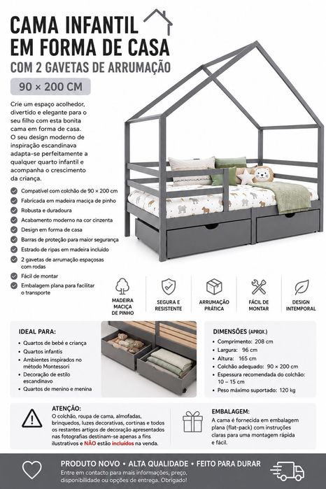 Cama crianças/infantil NOVO
