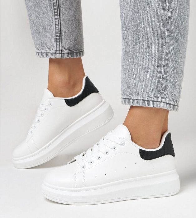 Modne białe sneakersy r.36,37,38,39,40,41  HIT!