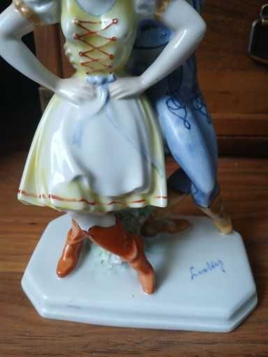 Duża figurka porcelanowa tancerzy Herenda