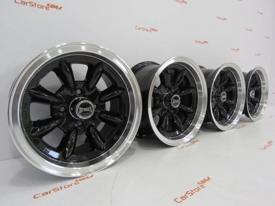 Jantes Ultralite 13x7 ET10 4x101.6 Pretas + Aba Polida