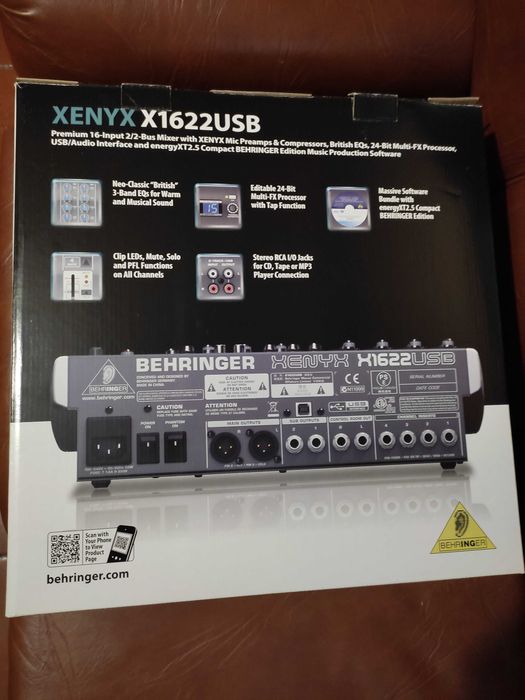 BEHRINGER XENYX X1622 — COMO NOVA | Mesa de Mistura Profissional