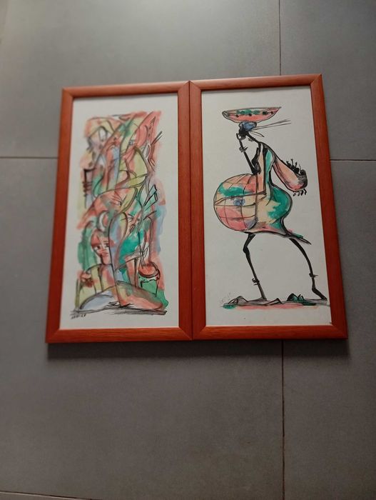 2 quadros abstratos