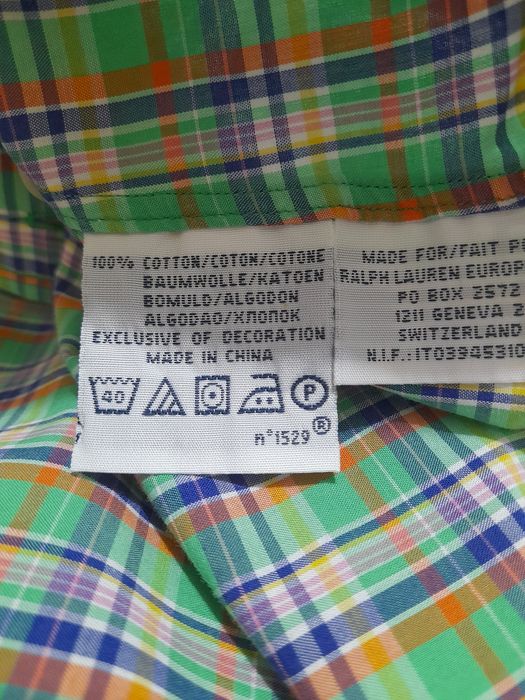 Сорочка чоловіча Polo by Ralph Lauren у яскраво-зелену клітинку р. XL