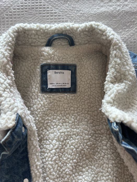 Casaco de ganga comprido quentinho