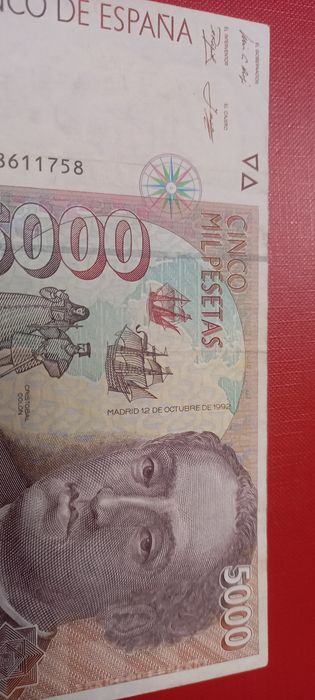 Banknot 5000 peset Hiszpania