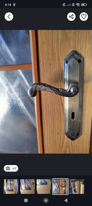 Klamka do drzwi z wkładką klampa wzór ptaka wzór klampa łabędź