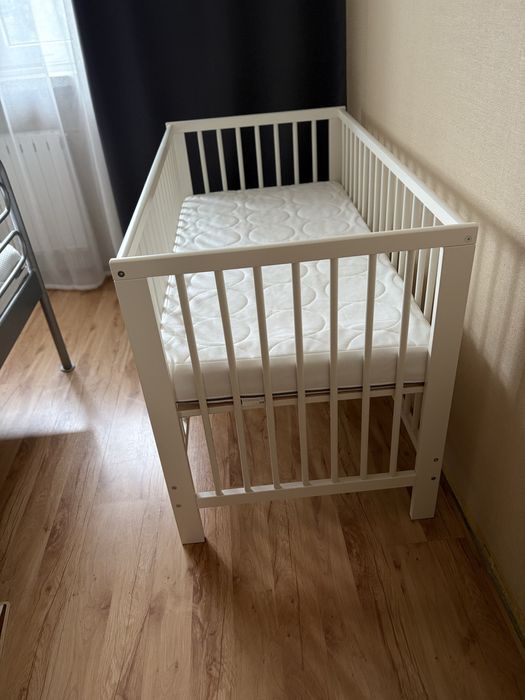 Łóżeczko Gulliver bo Ikea plus materac JÄTTETRÖTT