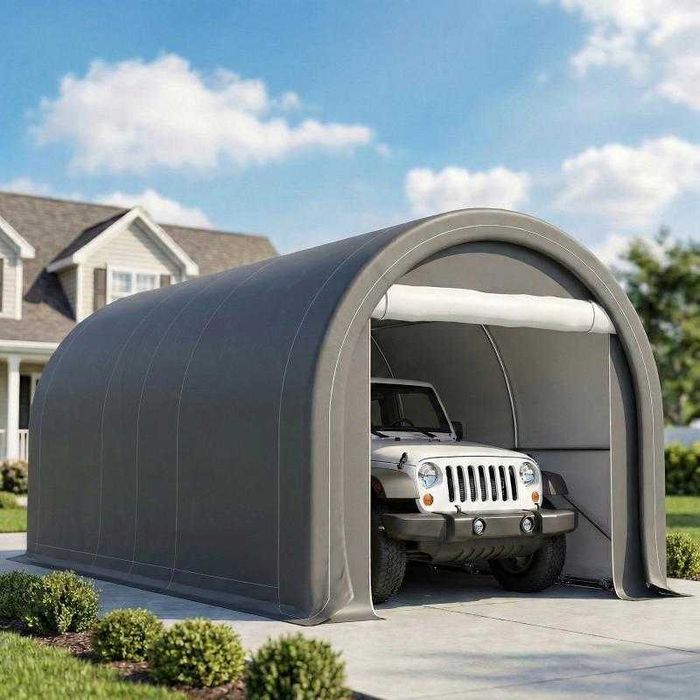 Tenda Garagem Portátil 3x5 m – Cinzenta