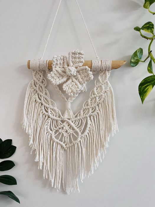 Cudna Makrama kwiat boho ręcznie pleciona