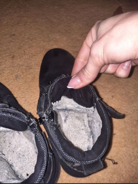 Чобітки зимові на хлопчика натуральний замш розмір 33-34