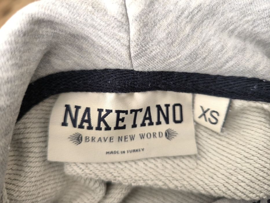Bluza Naketano jasnoszara w czarne kotwice, rozm. XS