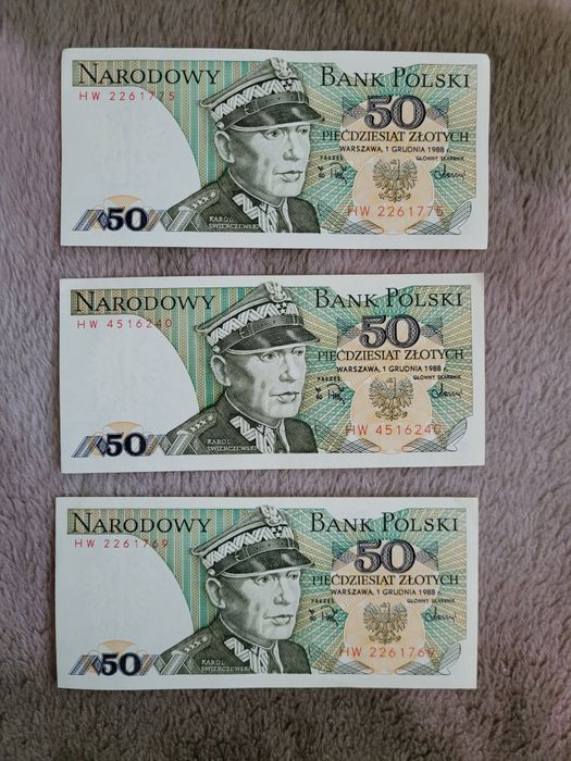 Pieniądze z PRL nominał 50zł