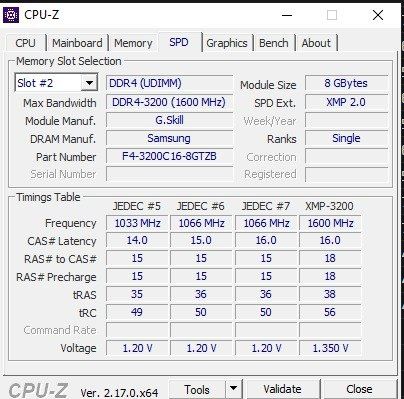 G.Skill Trident Z DDR4 16GB (2×8GB) 3200MHz CL16