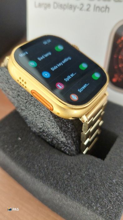 24K Ultra 9 Smartwatch - 2 braceletes de metal Bateria 220mah Ecrã 2.0
