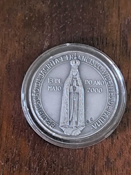 Medalha em prata, Beatificação de Jacinta e Francisco, videntes de Fátima