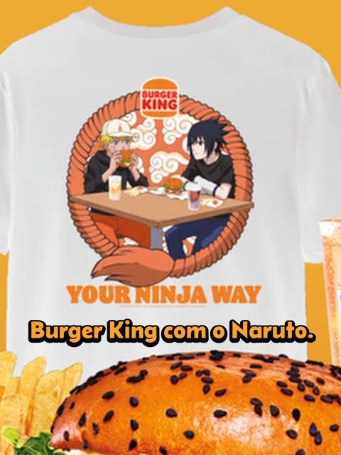 T-shirt Naruto Burguer King tamanho M